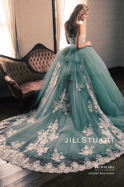 JILLSTUART ジルスチュアート カラードレス グリーン ウエディング ...