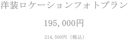 洋装ロケーションフォトプラン  214,500円（税込） 